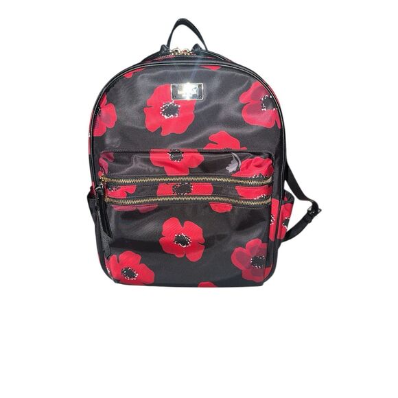Kate Spade Black and Red Floral Backpack - Picture 5 of 16